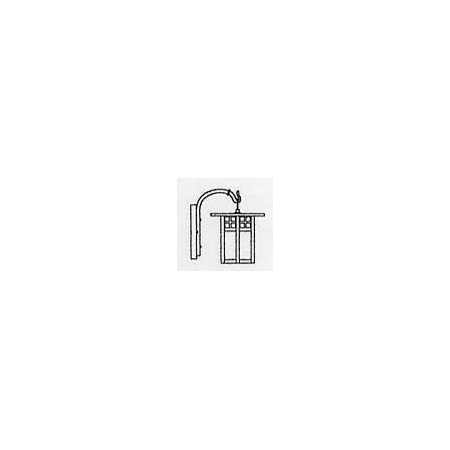 Arroyo Craftsman 6" glasgow wall mount GB-6TN-BK